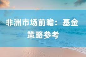 非洲市场前瞻：基金 策略参考