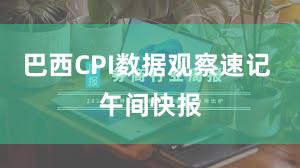 巴西CPI数据观察速记 午间快报